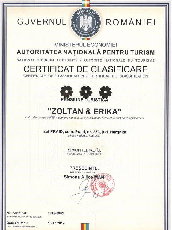 Zoltan & Erika Panzio Parajd Exterior foto